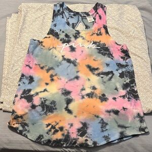 PINK Victoria's Secret Multicolor Tie-Dye Tank Top